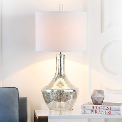 SAFAVIEH Lighting - Mercury 34.5-Inch Glass Table Lamp - Silver - Contemporary Tall Body Design - Ideal for Living Room, Bedroom, Entryway, Home Office - LED Bulb Included (LIT4141A)2