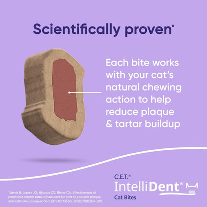 Virbac C.E.T. Intellident Cat Bites for Dental Care | Crunchy Cat Bites for Tartar Control, Supports Healthy Teeth and Gums, Chicken Flavor Bites, Cat Oral Care Hygiene4