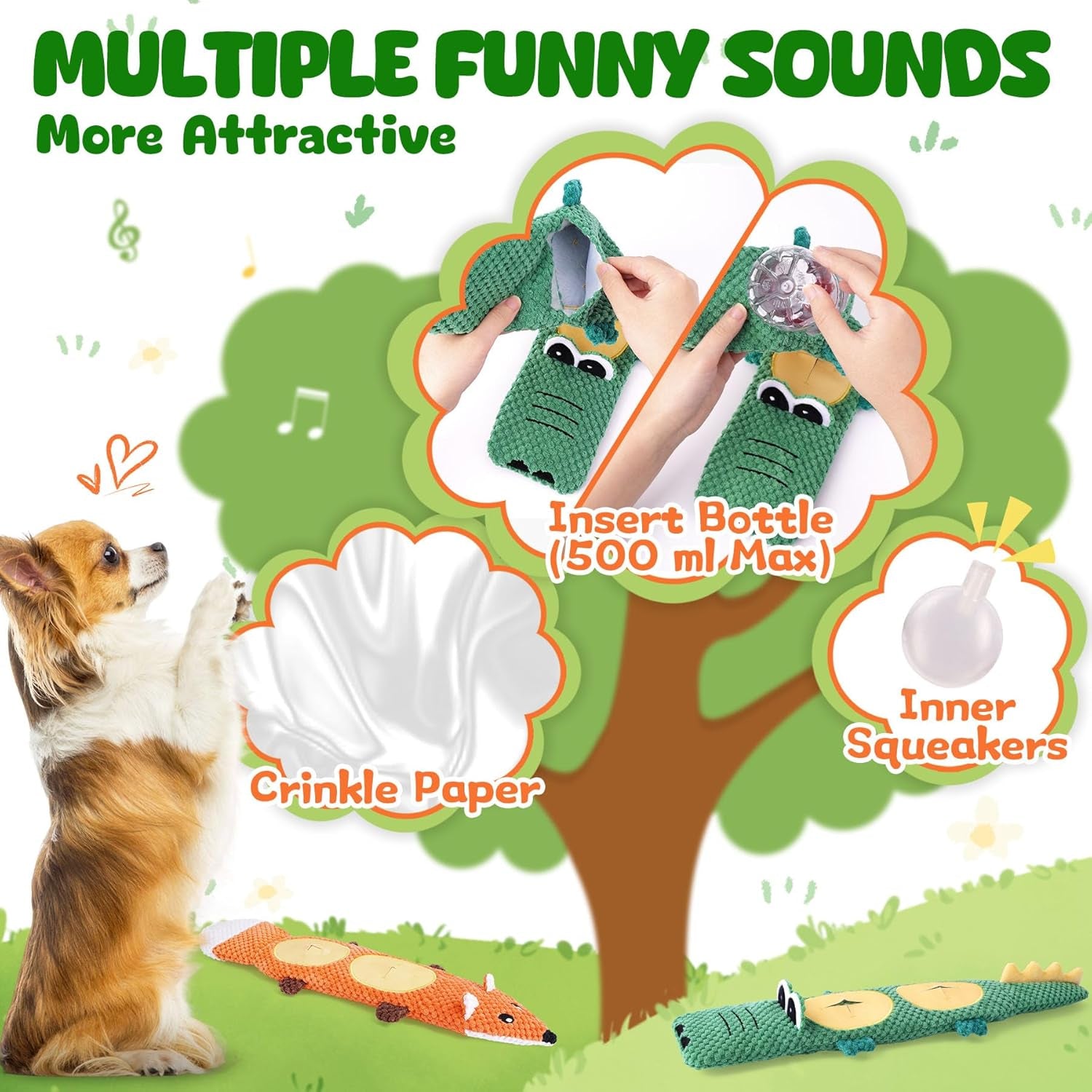 xiugoal-dog-toys-for-aggressive-chewers-2-pack-no-stuffing-dog-toys-for-boredom-and-teething-squeaky-chew-toy-for-small-medium-breed-to-keep-them-busy