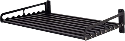 Microwave Oven Rack, 23.58"X15.52" Wall Shelf, Mounted Oven Bracket Holder, 80Ib Load Bearing, Household Commercial Microwave Rack for Dorm, Apartment, Kitchen, Bedroom, Black1