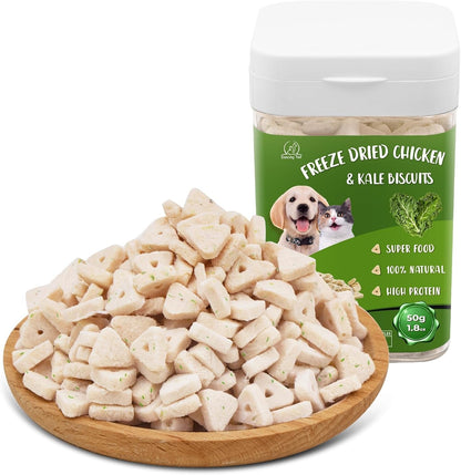 Dancing Tail Freeze Dried Raw Cat and Dog Treats, Healthy Limited Ingredient Chicken Cube Weight Control Traing Treats for Small Dogs Cats (Chicken)7