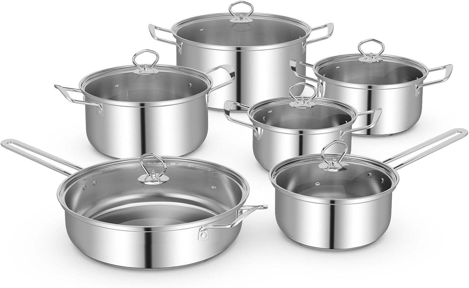 12-piece-pots-pans-set-stainless-steel-cookware-set-with-tempered-glass-lids-handles-3-ply-base-4-stockpots-1-frying-pan-1-sauce-pan-for-stovetop-induction-halogen