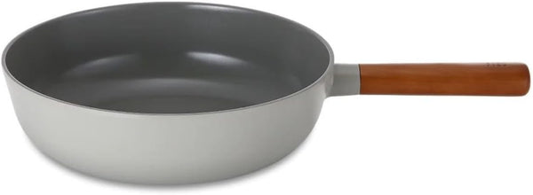 FIKA Nonstick 10-Inch Stir Fry Wok with Wood Handle, Healthy Cooking Induction Compatible Cookware for All Stovetops, Kitchen Essential Nonstick Ceramic Coating Skillet, Made in Korea ( 26Cm Wok )2