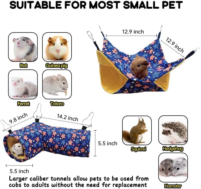 eaedmy-guinea-pig-rat-ferret-hammock-small-animal-corner-tunnel-tubes-bed-for-hedgehog-piggy-chinchilla-hideout-toys-and-cage-accessories