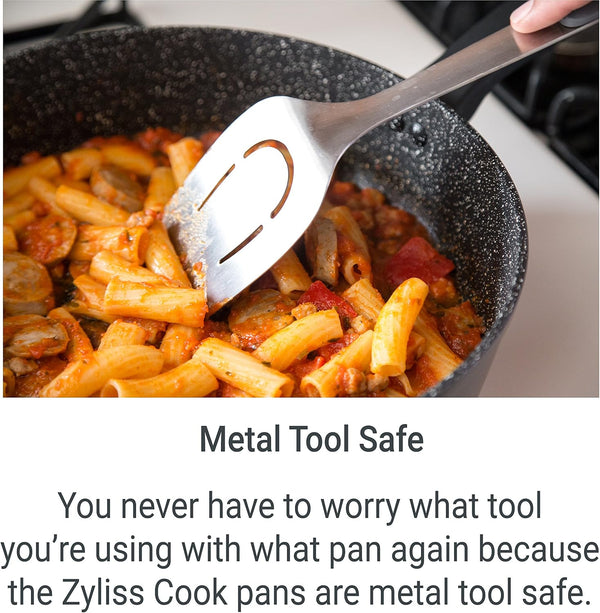Cookware 9.5" Nonstick Fry Pan - Oven, Dishwasher, Induction and Metal Utensil Safe Cooking - Heavy Duty Forged Aluminum with Sturdy Riveted Handle6