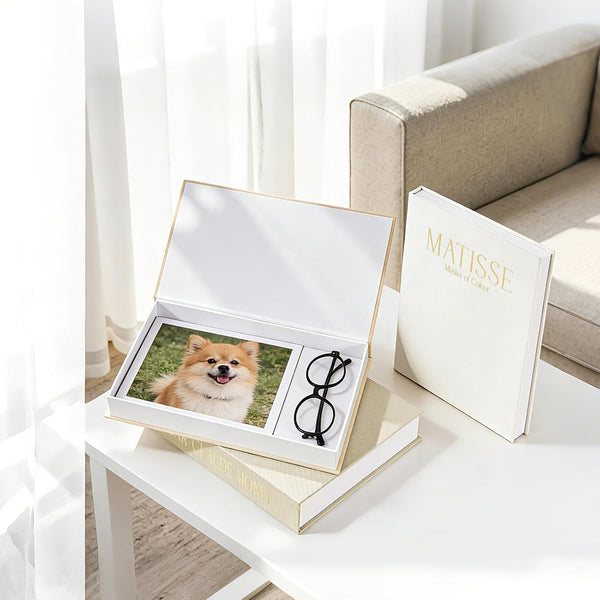 Set of 3 Decorative Books for Home Decor, Faux Books for Bookshelf | Linen Fake Books for Coffee Table or Mantel, Book Storage Boxes with Magnetic Snap for Photo Organization & Keepsakes Box4