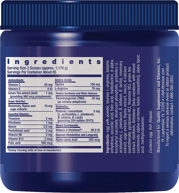 Life Extension Cat Mix, Cat Food Supplements, Heart Health, Probiotics, L-Arginine, Taurine, B12, Folic Acid, Vitamin C, Vitamin E, Rosemary, Nutrient Absorption, Gluten-Free, Non-Gmo, 85 Servings | with Probiotics, L-Arginine, Taurine, B12, Folic Acid, Vitamin C & E & Rosemary for Heart Health & Nutrient Absorption2