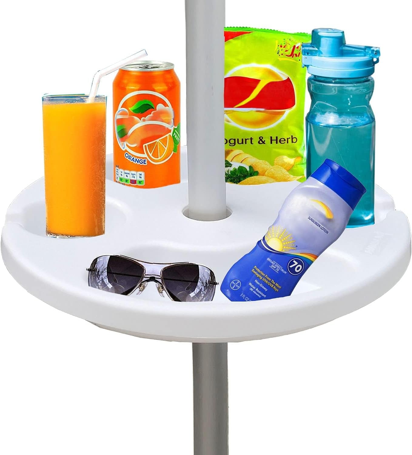 13-portable-beach-umbrella-table-tray-white-for-beach-patio-garden-swimming-pool-with-cup-drinks-holders-snack-compartments-lightweight-and-easy-to-carry