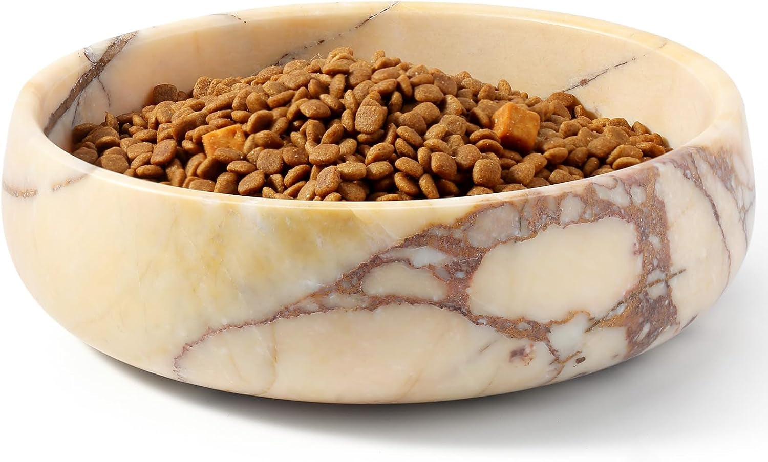 white-marble-dog-bowls-non-slip-dog-food-water-bowl-small-heavy-duty-pet-bowl-for-cats-and-medium-dogs-weighted-african-natural-marble-holds-4-cups5lbs