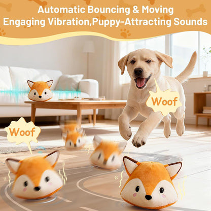 Interactive Fox Puppy Toy for Boredom Relief - Automatic Self-Moving, Bouncing & Vibrating with Sound for Entertainment & Play | Rechargeable & Chew-Resistant for All Breed Sizes2