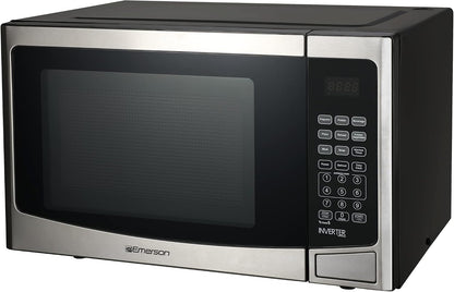 1.2 Cu. Ft. Microwave Oven with Inverter, Timer & LED Display, 1000W, 10 Power Levels, 8 Pre-Programmed Settings, Removable Glass Turntable with Child Safe Lock, MWI1212SS, Stainless Steel2