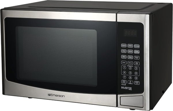 1.2 Cu. Ft. Microwave Oven with Inverter, Timer & LED Display, 1000W, 10 Power Levels, 8 Pre-Programmed Settings, Removable Glass Turntable with Child Safe Lock, MWI1212SS, Stainless Steel2