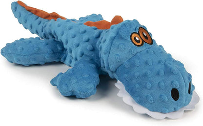 Godog Gators Squeaky Plush Dog Toy with Chew Guard Technology, Durable Fabric & Squeaker for Active Play, Blue, Large11
