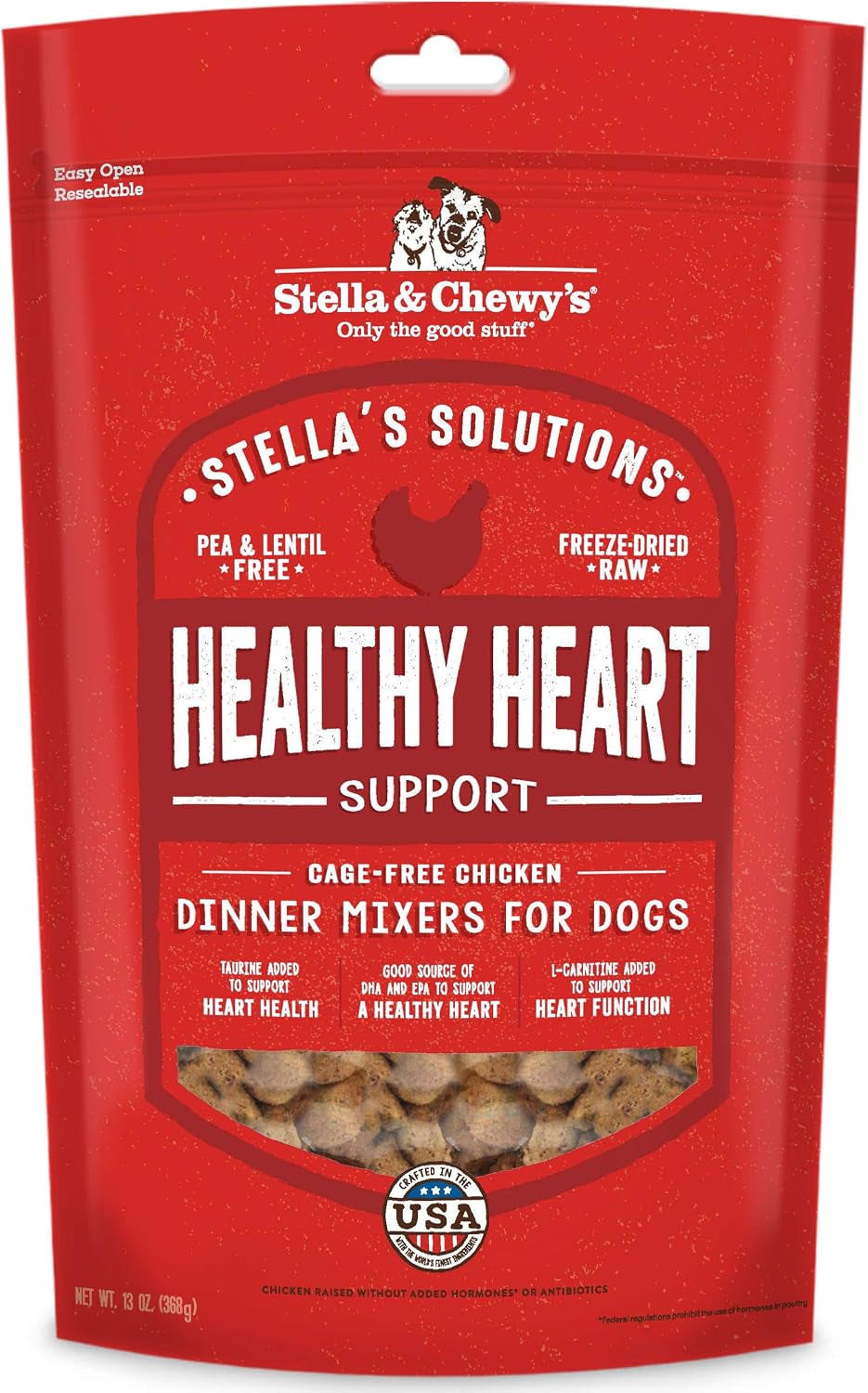 stella-chewys-stella-s-solutions-skin-coat-boost-grass-fed-lamb-wild-caught-salmon-dinner-morsels-freeze-dried-raw-protein-rich-grain-free-dog-food-4-25-oz-bag