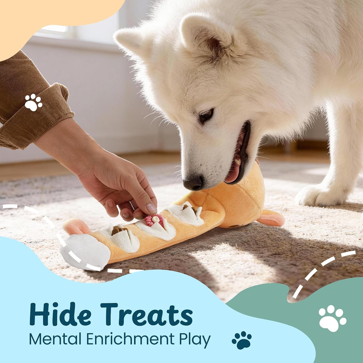 nocciola-dog-squeak-toys-5pcs-dog-toys-to-keep-them-busy-for-aggressive-chewers-hide-and-seek-crinkle-dog-toy-for-large-dogs-long-face-wild-animals-playground-series