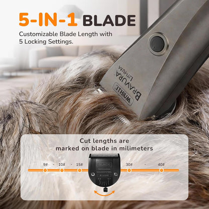 Ceramic 5-In-1 Dog Grooming Blade Compatible with Wahl Arco Clippers | Adjustable Replacement Blade for Wahl Bravura, Chromado and Creativa Clippers, Replacement Blades, Pet Grooming2