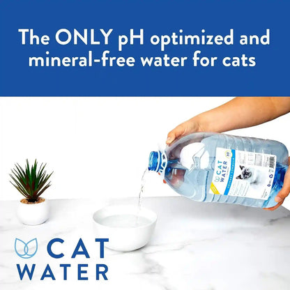CATWATER by VETWATER | Ph-Balanced and Mineral-Free Cat Water | Clinically Proven Urinary Formula | Helps Prevent Cat Urinary Issues, FLUTD | 135.2 Oz, 2-Pk, Clear (CW60101-2)2