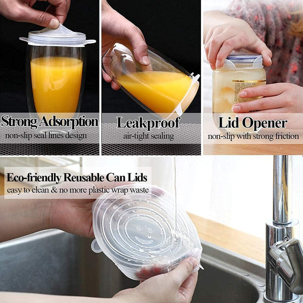 Silicone Can Lids (10 Pack, All 2.6'' Diameter), Reusable Silicone Stretch Lids for Pet Food Cans, Bpa-Free Seal Can Covers for Yogurt Jars Soda Regular Mason Jars Canned Pet Foods6