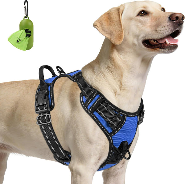 Joytale No Pull Dog Harness Medium Sized Dog, Front Clip, Black | Grab Handle for Instant Control, Padded & Adjustable Vest, Sturdy Metal D-Rings, for Safe Training & Daily Walking23