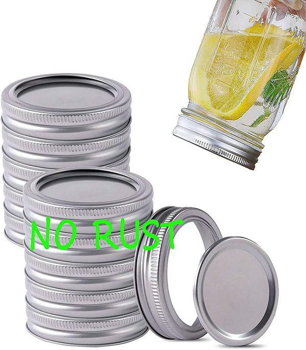 Wide Mouth Canning Lids and Rings for Ball or Kerr,Mason Jar Large Lids and Bands Set of 121