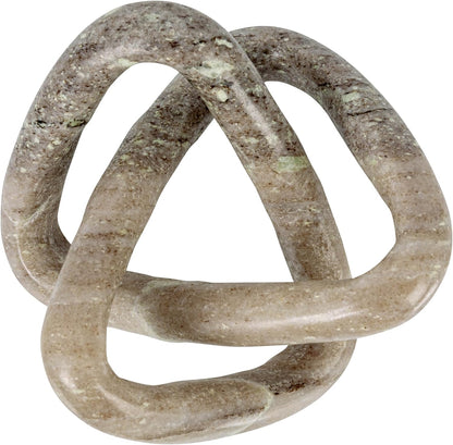 Creative Co-Op Modern Decorative Marble Link Knot, Beige5