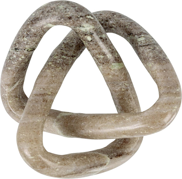 Creative Co-Op Modern Decorative Marble Link Knot, Beige5