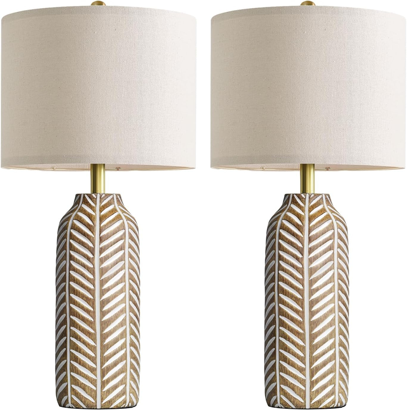 26-farmhouse-table-lamps-set-of-2-vintage-leaf-design-rustic-resin-nightstand-lamps-for-bedroom-living-room-nursery-hallway-elegant-living-room-lamps-with-linen-shades-antique-brown