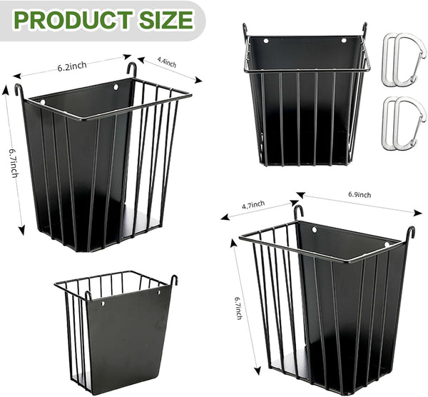 LUAVIARU Upgrades 2Pcs Hay Feeder Rabbit - Guinea Pig - Metal Frame Hay Rack with Adjustable Hook - Less Wasted - for Guinea Pig, Bunny, Chinchilla Cage Accessories - Bunny Feeder2