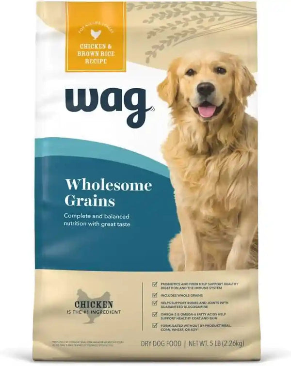 Amazon Brand - Wag Wholesome Grains Dry Dog Food with Salmon and Brown Rice, 30 Lb Bag (Pack of 1)11
