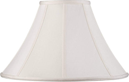 Griffin Extra Large Off-White Shantung Lamp Shade 7X18X10.5 (Spider) | 7" Top X 18" Bottom X 10.5" High X 12" Slant Replacement for Table + Floor Lamps Harp + Finial1