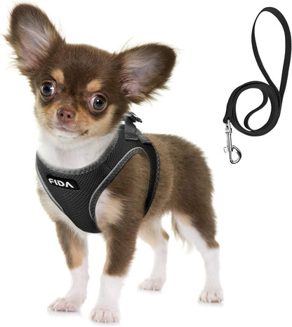 Fida Cat Harness and Leash Set for Walking Kitten and Puppy, Escape Proof Kitten Harness with Breathable Lightweight Soft Mesh, Adjustable Reflective Step-In Design. (XXXS, Pink)11
