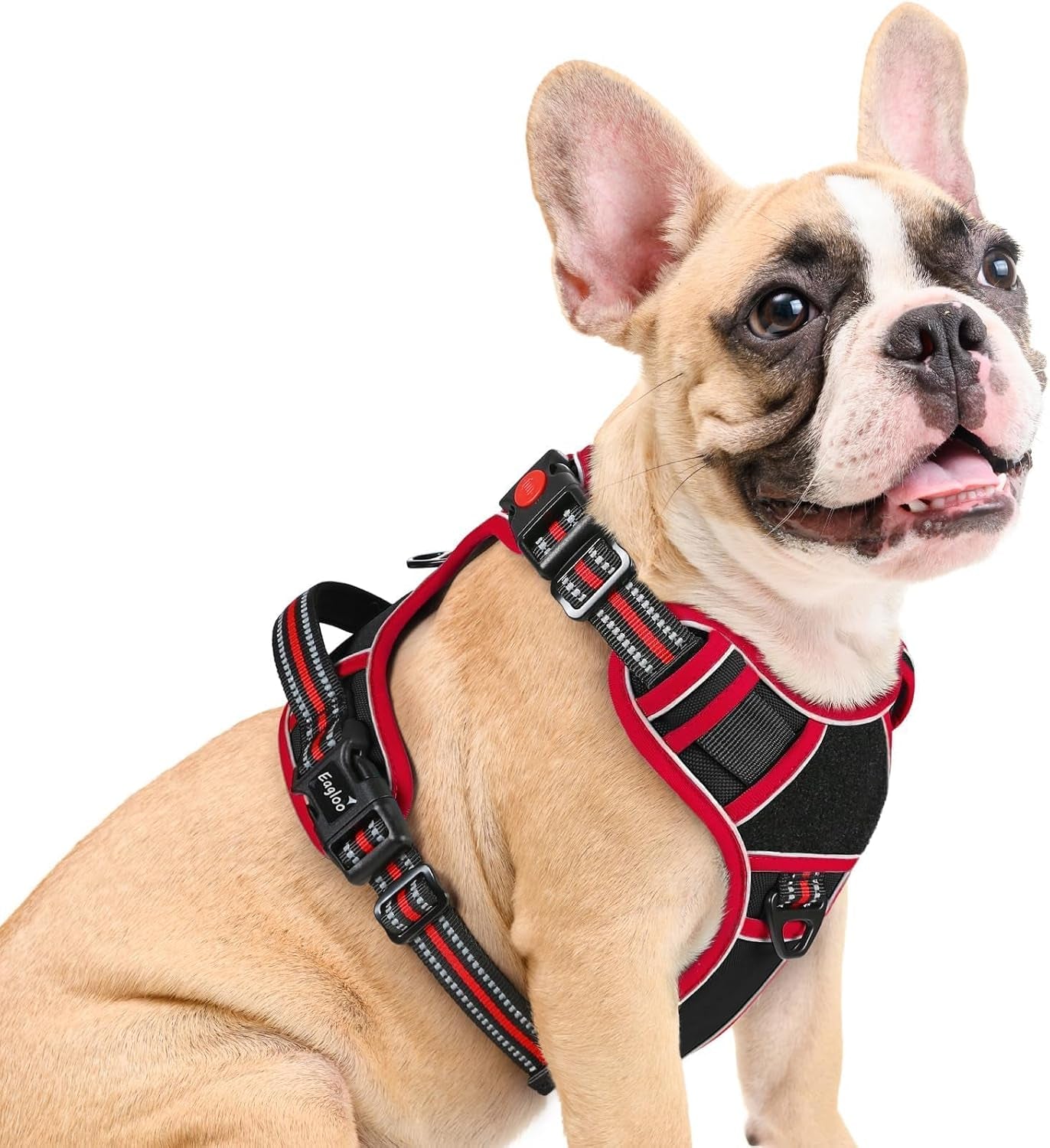 eagloo-dog-harness-no-pull-for-large-dogs-easy-on-off-with-3-buckles-no-choke-with-front-clip-adjustable-fit-molle-system-reflective-vest-easy-control-for-walking-black-large