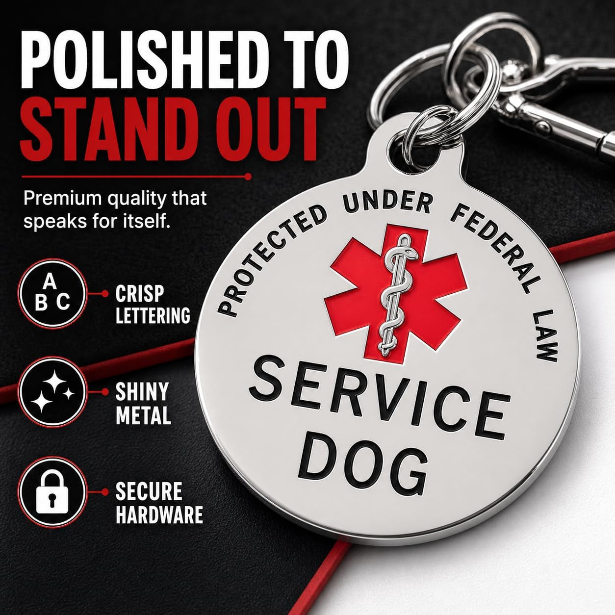 service-dog-tag-double-sided-with-federal-protection-1-25-inch-federal-protection-medical-alert-symbol-protected-by-federal-law-easily-attach-to-collar-harness-vest