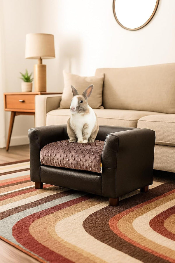 Keet Fluffy Deluxe Pet Bed, Sofa Charcoal, Small3