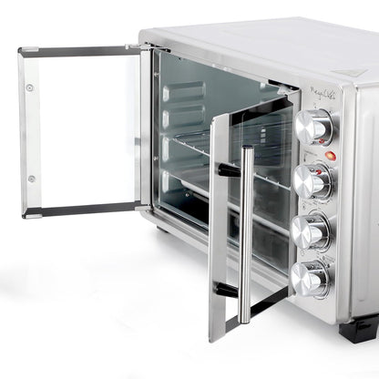 31.7 Liter French Door Multi-Function Electric Toaster Oven with Broil, Bake and Toast Functions3