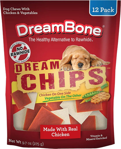 Dreambone Dreamchips, Rawhide Free Dog Chews Made with Real Chicken and Vegetables, 24 Count | Daily Chew, Digests Safely and Completely, Made with Real Chicken and Veggies, for Adult Dogs8