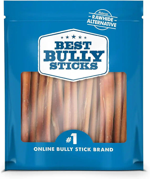 Best Bully Sticks 6 Inch Odor-Free Bully Sticks - 20 Count (Pack of 1) - Bulk Bag, Odorless Natural Grass-Fed Beef, Easily Digestible, No Grain or Rawhide, Ideal for Big Breeds1