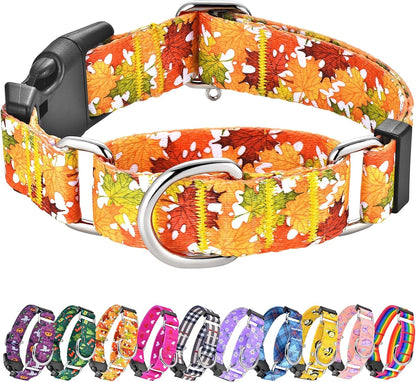 Hikiko Martingale Collar for Dogs Adjustable Soft Nylon Dog Collars with Cute Patterns for Small Medium Large Dog（Pink Butterfly,Medium）12