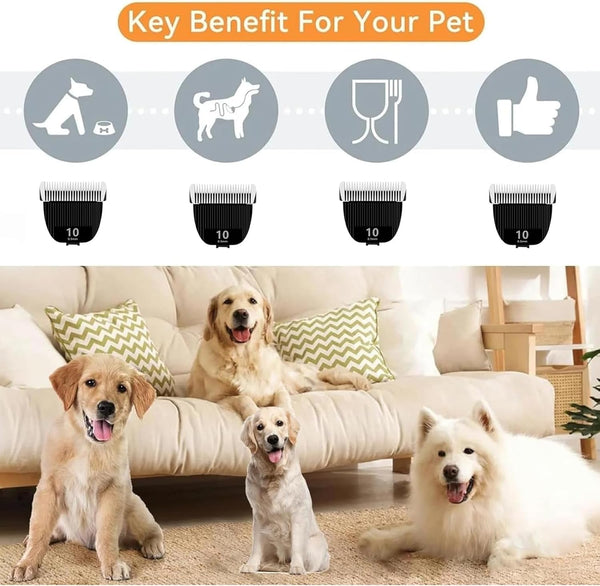 3PCS Replacement Blade for Nebot P1 Pro Pet Grooming Kit & Vacuum,Size-10 | Cut Length 1/50"(0.5Mm),Made of Ceramic Blade & Stainless Steel Blade5