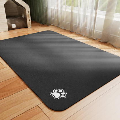 Hotlive Dog Food Mat - Absorbent Cat Mat for Food and Water, No Stains Pet Feeding Bowl Mat, Easy to Clean Pet Placemats, Quick Dry Dog Water Dispenser Mat for Messy Drinkers | Dark Grey 12"X 19"20
