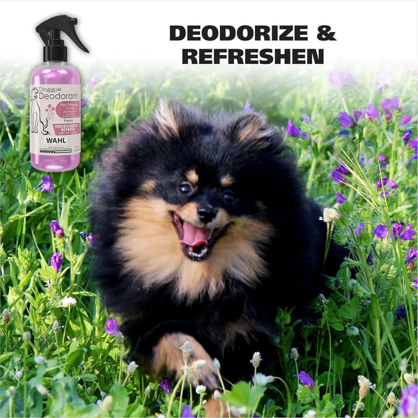 Wahl USA Puppy Pet Deodorant Spray, Deodorizes Odors, Cornflower Aloe, 8 Oz | Freshen up Dog & Cat Coats with a Quick Cornflower Aloe Scented Deodorant Spray for Animals – Model 820009A2