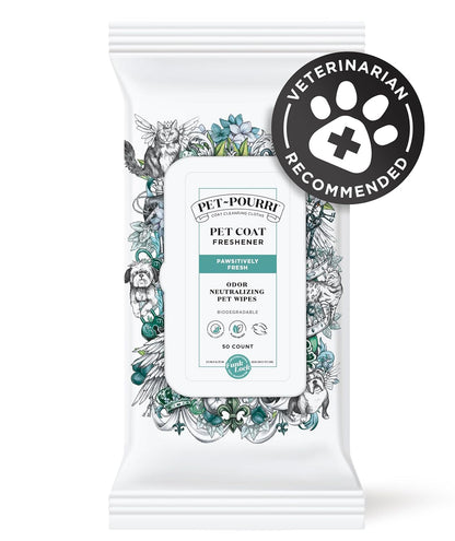 Poo-Pourri Pawsitively Fresh Deodorizing Pet Wipes – Quick Cleaning Wipes for Dogs & Cats – Plant Based Ingredients – Vet Recommended – Cleaner Odor Remover Wipes for Paw, Fur & Skin Soothing2