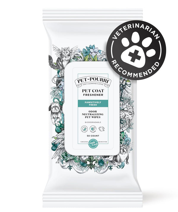 Poo-Pourri Pawsitively Fresh Deodorizing Pet Wipes – Quick Cleaning Wipes for Dogs & Cats – Plant Based Ingredients – Vet Recommended – Cleaner Odor Remover Wipes for Paw, Fur & Skin Soothing2