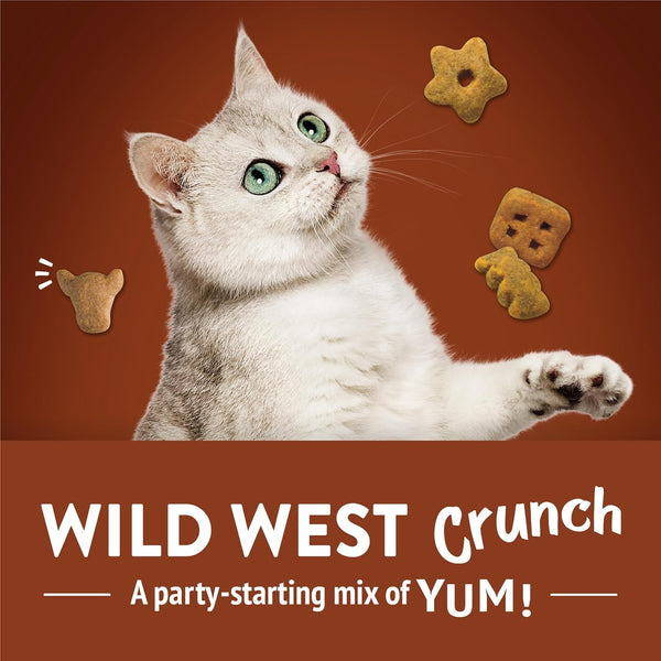Purina Friskies Cat Treats, Party Mix Wild West Crunch - (Pack of 10) 2.1 Oz. Pouches3