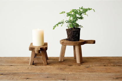 Creative Co-Op Small Wood Pedestal with Handle15