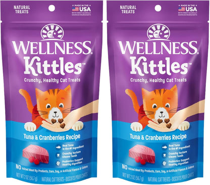 Wellness Kittles Crunchy Cat Treats, All Lifestages, Kitten to Senior, Natural, Grain Free, Chicken and Cranberry Flavor, 2 Oz Bag14