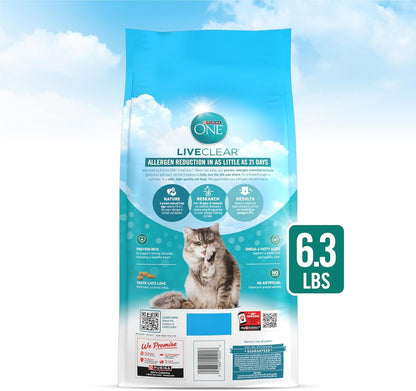Purina ONE Liveclear Allergen-Reducing Cat Food Dry Formula with Real Chicken as the Number One Ingredient - 6.3 Lb. Bag | Real Chicken Is the #1 Ingredient, Reduces Allergens in Cat Hair and Dander by 47%, Includes DHA for Cat Vision Support10