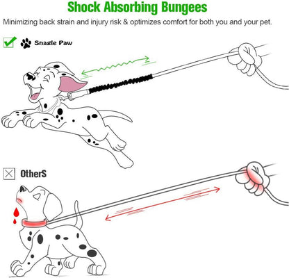 Bungee Dog Leash Extension Attachment, 18” Shock Absorbing Lead Extension Absorber, Prevent Injury on Arm and Shoulder & save Dogs from Getting Hurt, Great for Bicycle, Running, Walking6