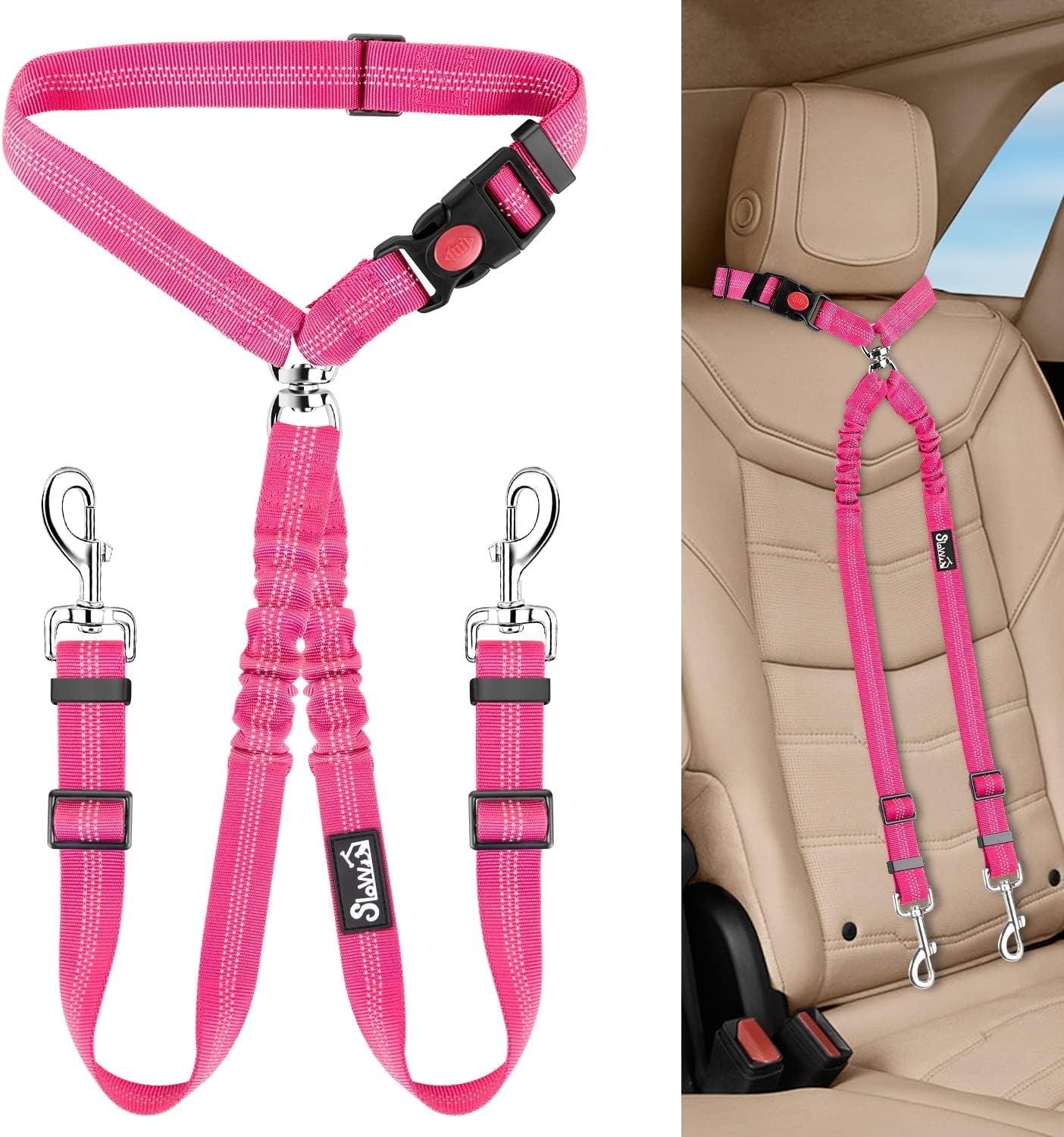 lukovee-double-dog-seat-belt-dual-pet-car-headrest-restraint-safety-seatbelt-no-tangle-dog-leash-duty-adjust-elastic-bungee-puppy-lead-splitter-connect-harness-in-vehicle-travel-for-2-dogs-black