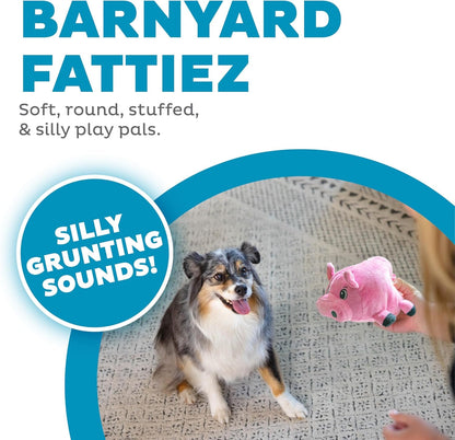 Outward Hound Fattiez Pig Plush Squeaky Dog Toy, Small2